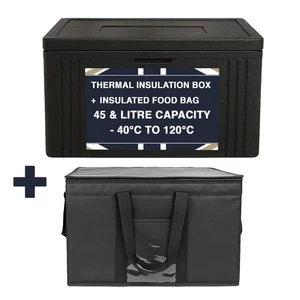 45L Insulated Food Delivery Box & Thermal Bag – Hot/Cold Food Carrier - Picture 1 of 13