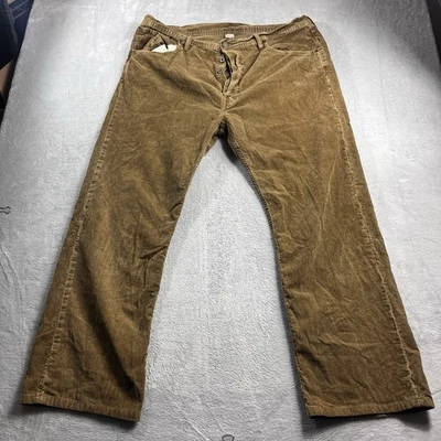 Pantalones Doble RL RRL Ralph Lauren Para Hombre 40x32 Marrón Pana Botón Mosca Pantalones Foto 1 de 4