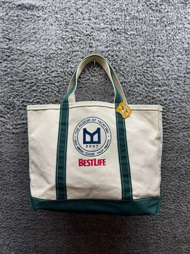 Y2K L.L.Bean Boat & Tote 28th Annual Classic Yacht Regatta Open Top Tote Bag - Image 1 of 4