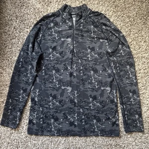 Men’s Saucony 1/4 Quarter Zip Pullover Jacket Large Black Performance Running - Picture 1 of 6