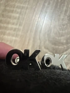Paul Smith, Metal Silver Colour Fun Cufflinks In ‘OK’ Design - Picture 1 of 4
