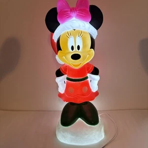 Disney Minnie Mouse Christmas Blow Mold Light Up Decor 15” Indoor Outdoor Gemmy - Picture 1 of 12
