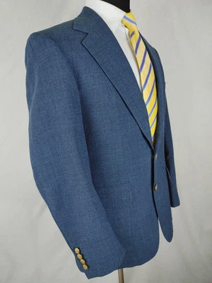 Abrigo Blazer Deportivo LaCrosse Para Hombres 40R Cambridge Azul 2 Botones Dorados Chaqueta Lana Foto 1 de 4