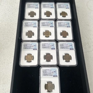 SASA Lot Of (10) 1973 Greece 2D Republic Ngc Genuine Regime Of The Colonels - Picture 1 of 4