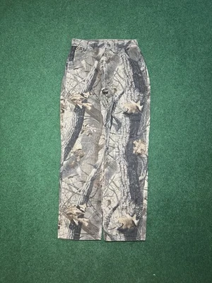Vintage 90s Realtree Hardwoods 20-200 Camo Wrangler Boys 18 Mens 28x30 Pants - Image 1 of 4
