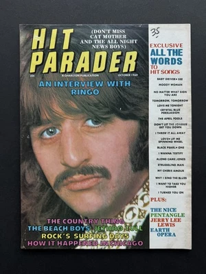 Hit Parader Magazine Oct 1969 Ringo Starr Beatles  • Beach Boys • Jethro Tull  - Image 1 of 4