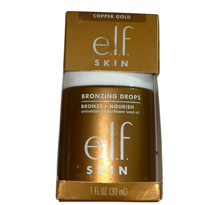 ELF Skin Bronzing Drops Pure Gold Bronze 3 1oz 30mL - Image 1 of 4