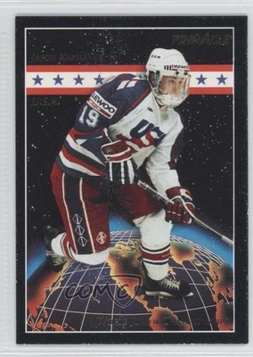 1993-94 Pinnacle World Junior Championships French Jason Karmanos #494 Rookie RC - Image 1 of 2