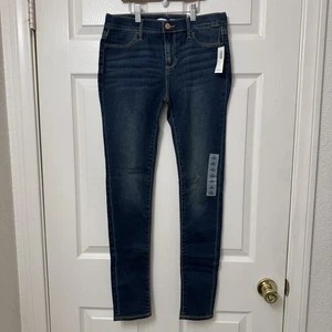 Old Navy Blue Rockstar Jeggings Girls Sz 16 Built-In Tough Adjustable Waist Tabs - Picture 1 of 10
