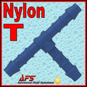 Conector de camiseta de púas de plástico manguera tubo ensamblador montaje aire combustible agua gasolina - Imagen 1 de 12