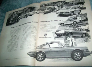 1968 68 Porsche 912 2 pagine pubblicità rivista medie auto -"ti rovina per altre auto" - Foto 1 di 1
