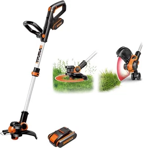 WORX Powershare 20V Cordless Electric 2in1 Lawn Edger Line Trimmer & Battery Kit - Picture 1 of 7