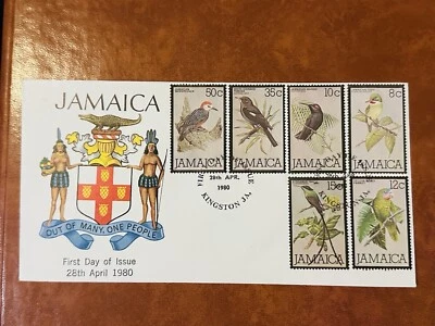 JAMAICA 1980 FDC BIRDS KINGSTON POSTMARK — 第 1/2 张图片