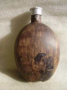 Estuche cantimplora de aluminio alemán Segunda Guerra Mundial con daños - Imagen 1 de 8