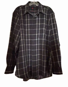 Castello Collection Shirt Men's Geometric Plaid Black Size XL - XXL  R3-O13 - Picture 1 of 4