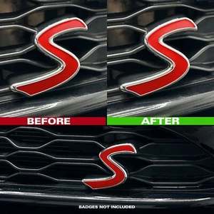 MINI F-Series Front S Replacement Decal Sticker - Red - F55 F56 F57 - Picture 1 of 2