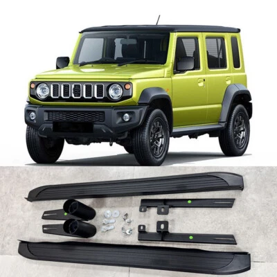Black Running Board fits for Suzuki Jimny 5 door 2019-2025 Side Step Stairs 2PCS - Image 1 of 4