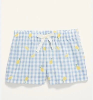 Pantalones Cortos Pijama Popelina Azul Marino Antiguo Niños Niñas Talla Mediana (8) Nuevos con Etiquetas... Limón Foto 1 de 2