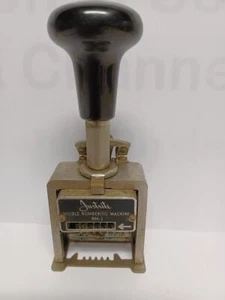 JUSTRITE sichtbare Nummerierungsmaschine NM-3 Vintage Metallstempel - schneller Versand - USA - Bild 1 von 1