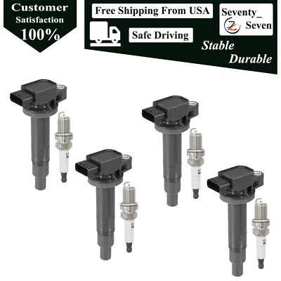 UF316 4pcs Ignition Coil & Spark Plug Kit For 2006-2018 Toyota Yaris 1.5L - Imagem 1 de 4