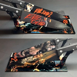 Evil Dead 1 & 2 Set With Sublimated Stands - Picture 1 of 7