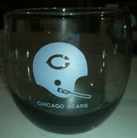 Vintage Chicago Bears Smoked Highball Rocks 11 oz. Glass Cover