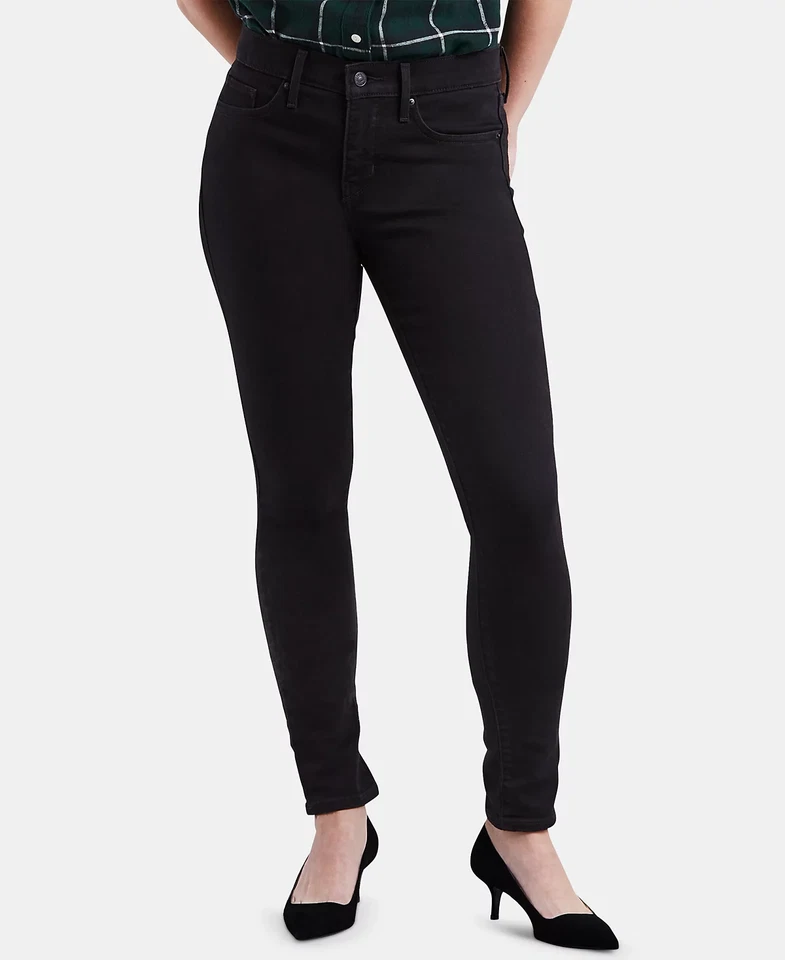 LEVI'S 311 Shaping Skinny Black Tummy Slimming Pants Womens Size 8