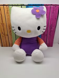 Hello Kitty Kuscheltier Plüschfigur Plüschtier Katze Blume Stofftier 21 cm B - Bild 1 von 5