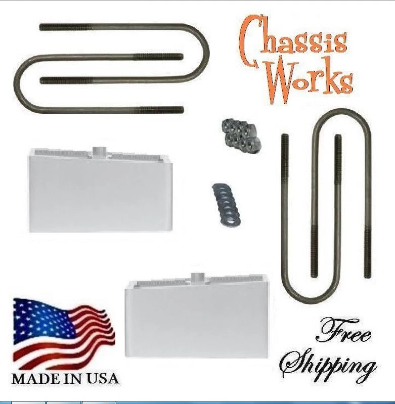 1987-2004 Dodge Dakota Durango 3" Axle 2WD, 3" Drop Rear Lowering Blocks Kit - Image 1 of 1