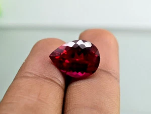 Mozambique Red Ruby Pigeon Blooded 11Ct Pear Cut Loose Ruby Gemstone - Picture 1 of 9