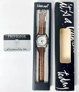 Vintage Vuarnet Legend Watch Chronograph Chronometer 39mm Stainless Steel Quartz - Picture 1 of 23