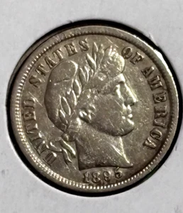 1895 S Barber Dime Münze vz Details - Bild 1 von 5