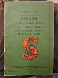 Manuale istruzioni macchina da cucire Singer 12w (vedi elenco) - Foto 1 di 5