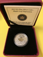 2013 $3 Fine Silver Coin - Maple Leaf Print / Royal Canadian Mint