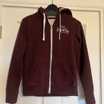 Jack Wills Wine Burgundy Warm Hoodie Size 6 Vgc - Image 1 of 4