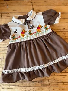 Vintage Winnie the Pooh dress by Sears embroidered Disney 12, 18 months girl - Picture 1 of 5