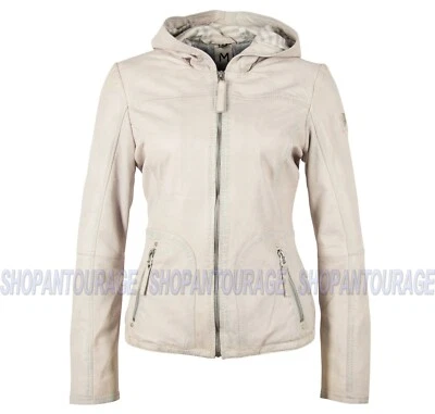  Chaqueta para mujer Mauricio Suse con capucha de moda 100 % piel de cordero genuina Foto 1 de 4