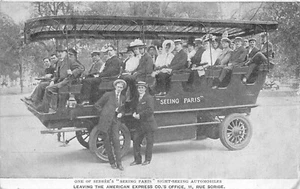 AK TRANSPORT SEBREE'S AUTOMOBILE SEHEN PARIS ANIMIERTE SZENE um 1909 - Bild 1 von 2