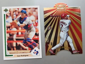 Ivan "Pudge" Rodriguez 1998 Bowman's Best Fusion insert and 1991 UD RC #55F - Picture 1 of 5