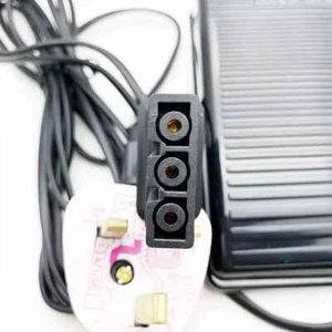 Brother Compatible Sewing Machine Electronic Foot Pedal & Lead UK 3 Pin Plug - Picture 1 of 2