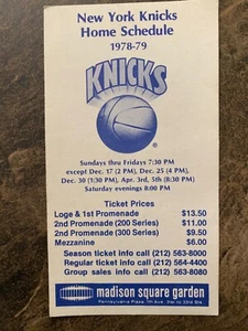 1978-79 New York Knicks Pocket Schedule - Picture 1 of 2