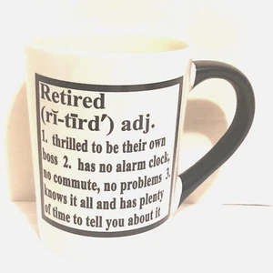 Retired Funny Coffee Mug Novelty Cup Gift Retirement Birthday Gift Idea New - Picture 1 of 8