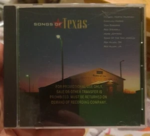 Songs of Texas RARE PROMOTIONAL COPY! Music CD  1996-09-24 Warner/Reprise Cntry - Picture 1 of 3