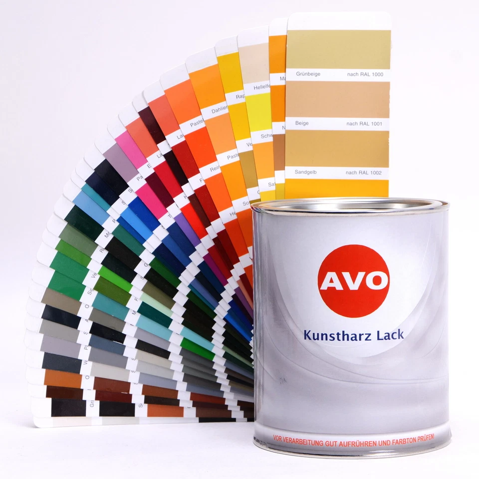 1 Liter AVO Kunstharzlack Malerqualität hochglänzend  RAL 7000 - RAL 7047 - Bild 1 von 1