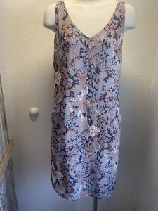 Cabi Gray Printed Fresco Slip Dress Size Small Abstract Print Lines With Pockets - Picture 1 of 8