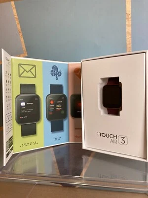 iTouch Air 3 Smartwatch with Maroon Sport Band - New In Box - Image 1 of 4