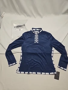 Acegolfs Navycore Langarm Golf Shirt Quarterzip UPF50 Medium NEU mit Etikett - Bild 1 von 10