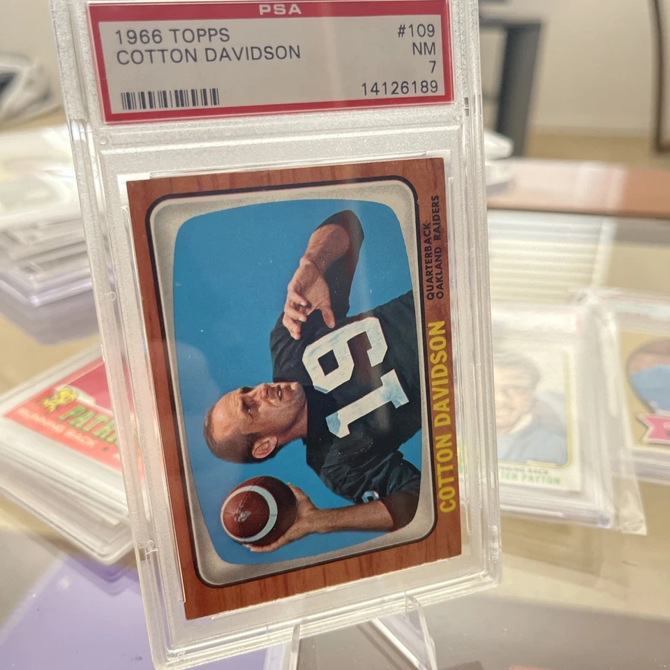 1966 Topps #109 Cotton Davidson PSA 8 NM-MT Oakland Raiders - Image 1 of 3