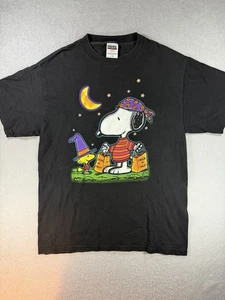 Vintage 90s Snoopy Halloween Trick Or Treat Candy Large T-Shirt - Picture 1 of 7