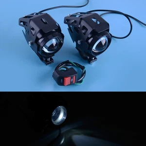 2Pcs Motorcycle LED Light Bright Fog Headlight Driving Spot Lamp with Switch n - Picture 1 of 8